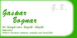 gaspar bognar business card